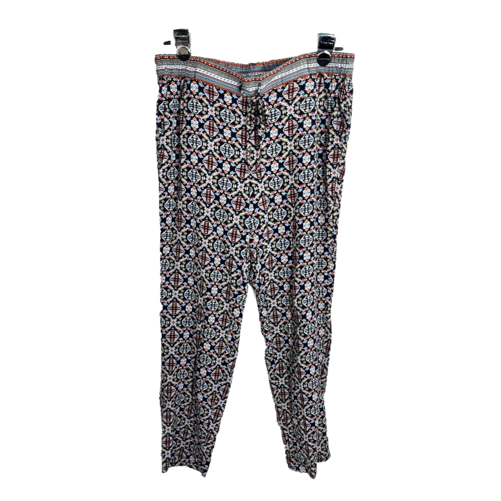 New J.Jill‎ Women's Medallion Print Comfort Pant Size Small Petite Elastic Waist